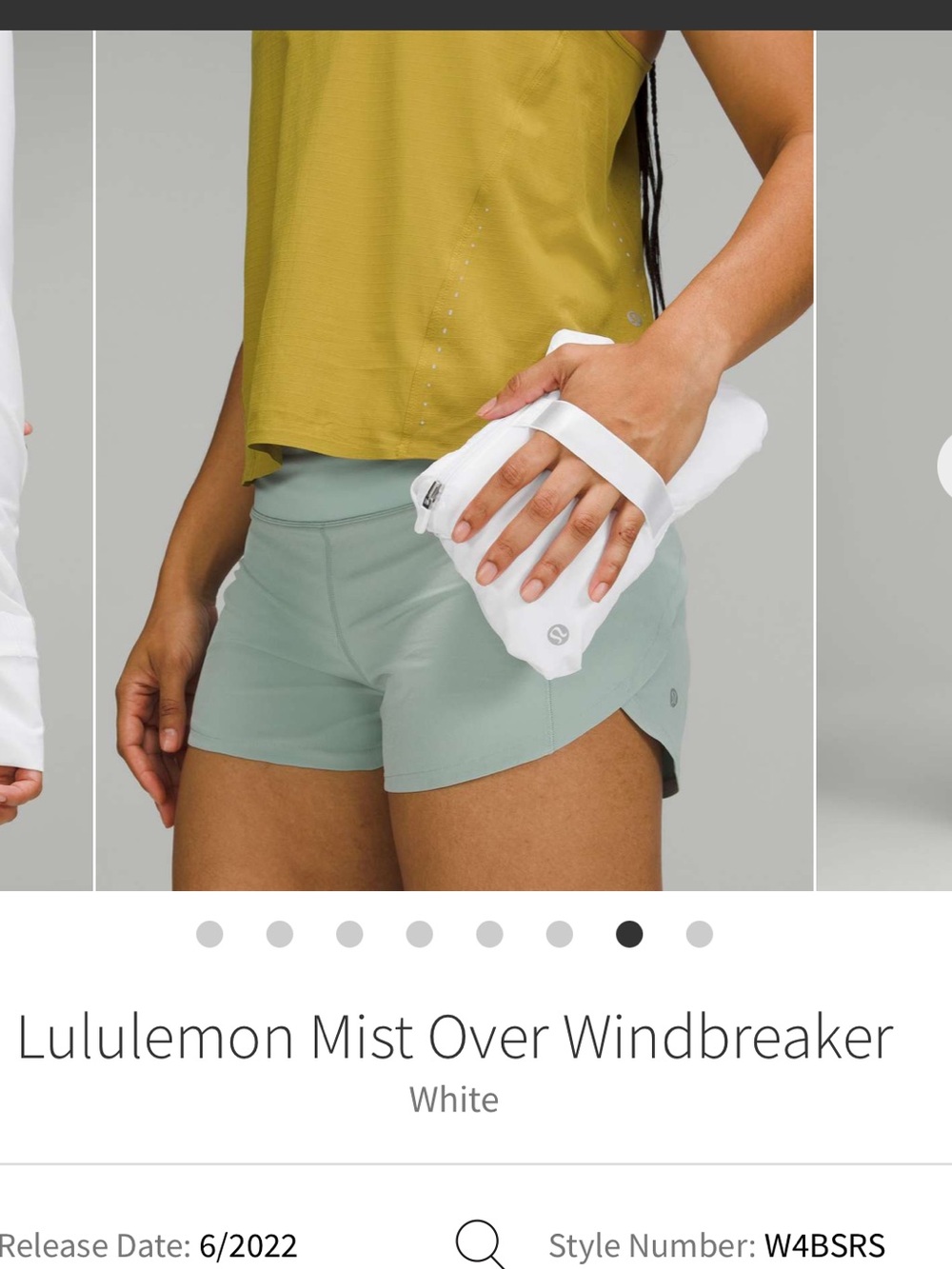🔥lululemon White Mist packable Hooded Lightweight windbreaker! LIKE NEW! Size 8 - Picture 7 of 11